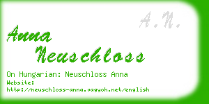 anna neuschloss business card